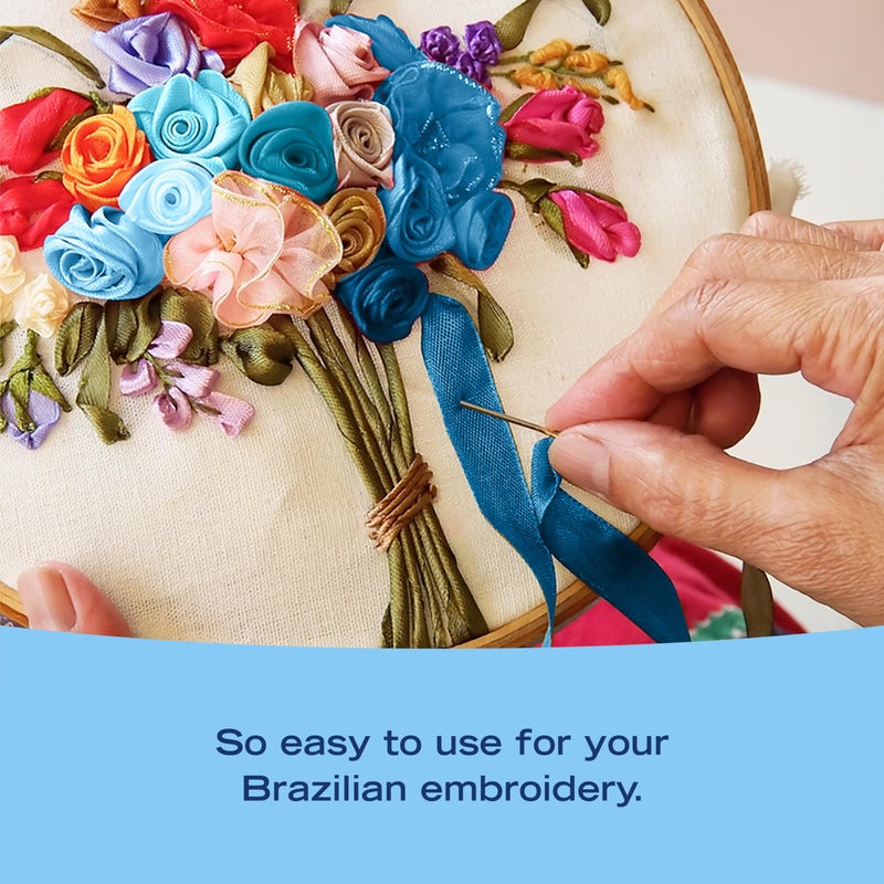 ثريد ناني خيوط حرير نقي 100%، مقاس 7 مم، من ThreadNanny، 6 بكرات - درجات اللون الأزرق - 60 متر × 7 مم - Image 2